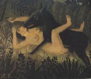 Henri Rousseau Beauty and the Beast oil painting
